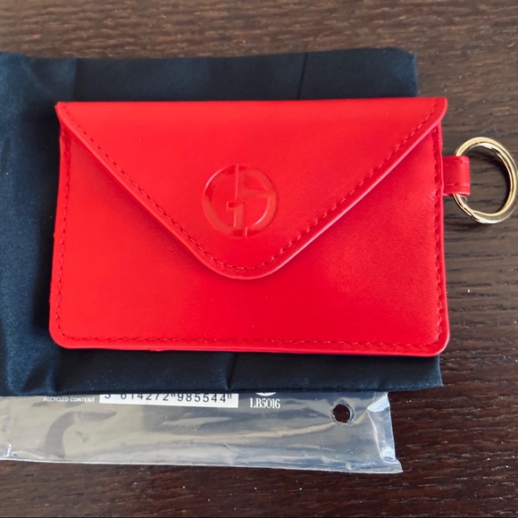 🆕 Giorgio Armani Red Card Holder (Authentic) - Picture 1 of 5